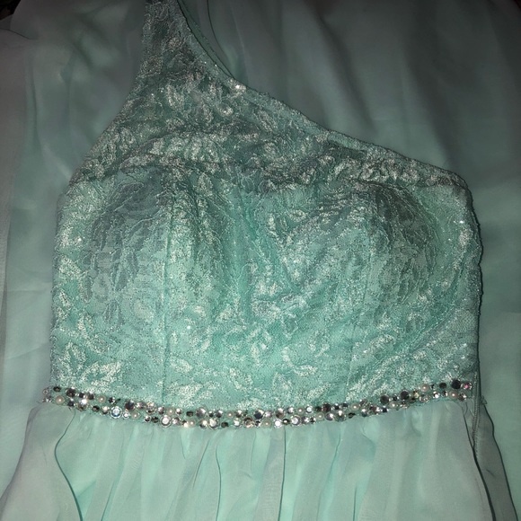 Light blue/green Prom Dress - Picture 3 of 4
